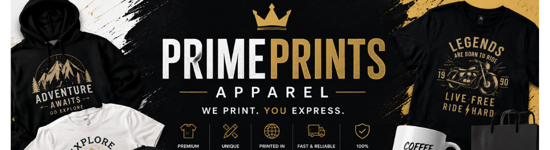 Banner for primeprintsapparel.com